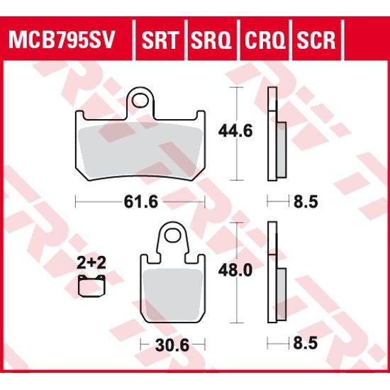 Brzdové destičky MCB795SCR