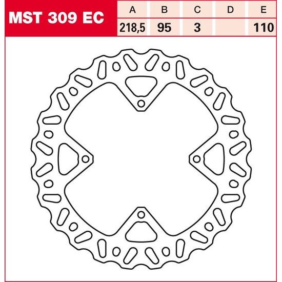 Brzdový kotouč MST309EC