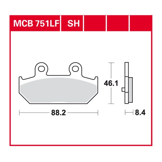 Brzdové destičky MCB751SH