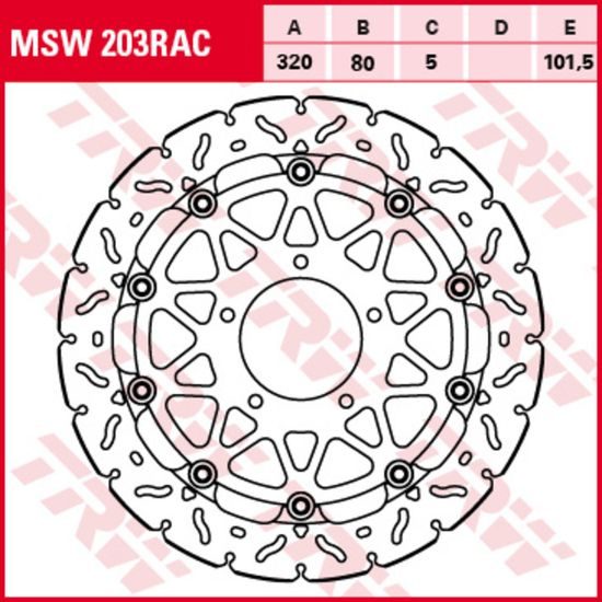 Brzdový kotouč plovoucí MSW203RAC