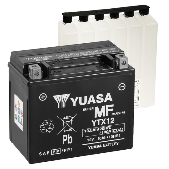 Yuasa bezúdržbová baterie YTX12-BS 12V/10A