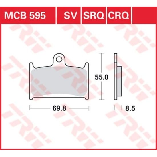 Brzdové destičky MCB595CRQ