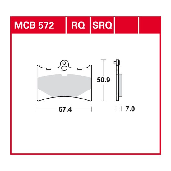 Brzdové destičky MCB572SRQ