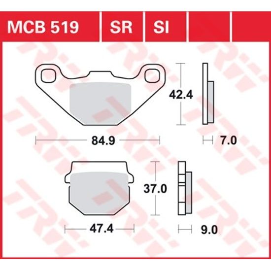 Brzdové destičky MCB519SR