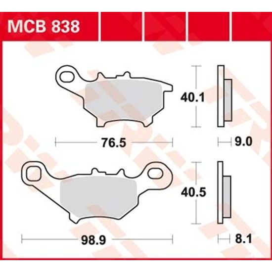 Brzdové destičky MCB838