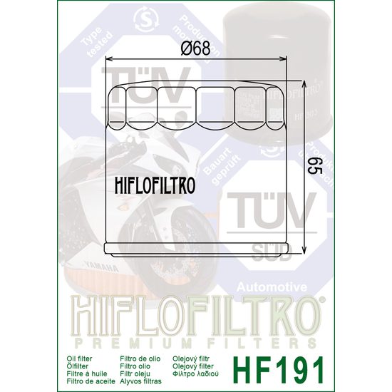 Olejový filtr HF191 Triumph