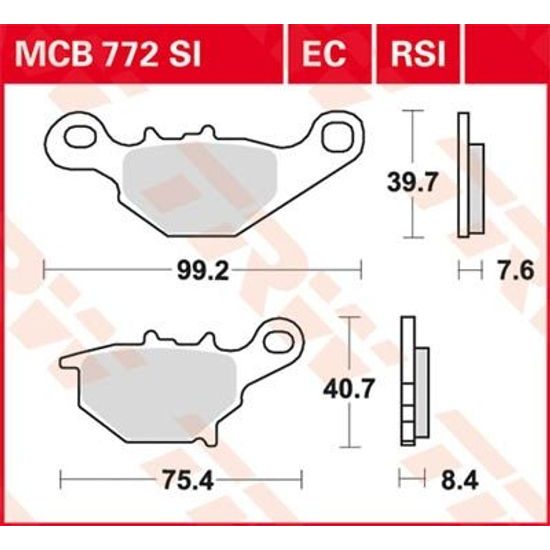 Brzdové destičky MCB772RSI