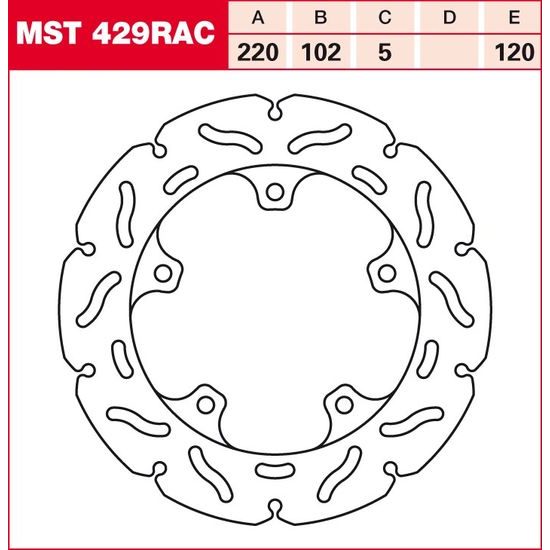 Brzdový kotouč MST429RAC