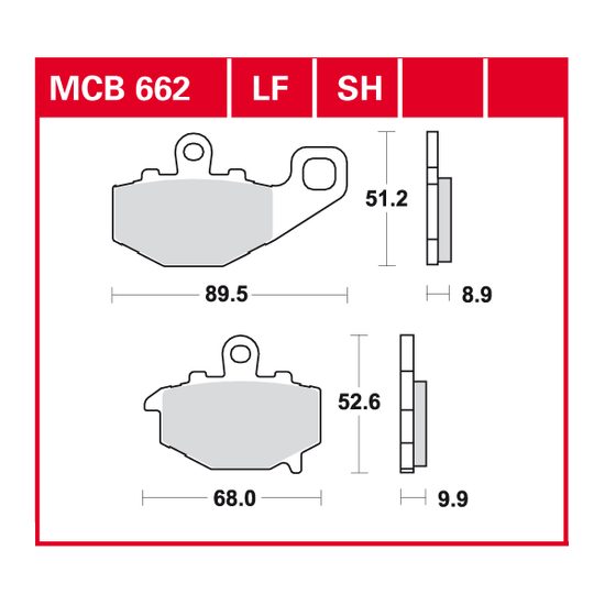 Brzdové destičky MCB662