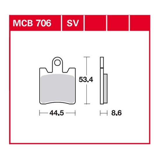 Brzdové destičky MCB706SV