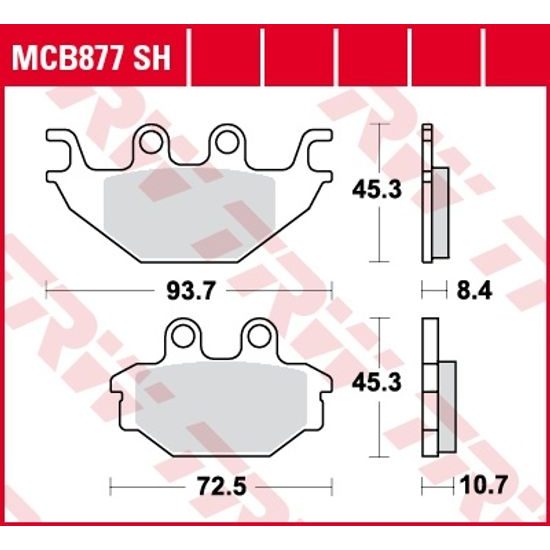 Brzdové destičky MCB877SH