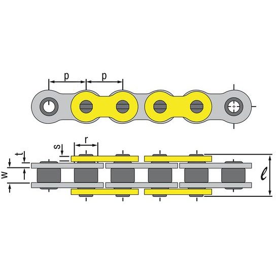 Regina řetěz 428 EB 10m Role