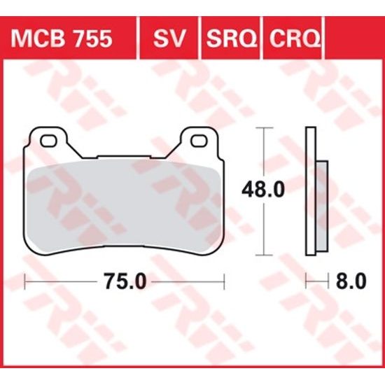 Brzdové destičky MCB755CRQ