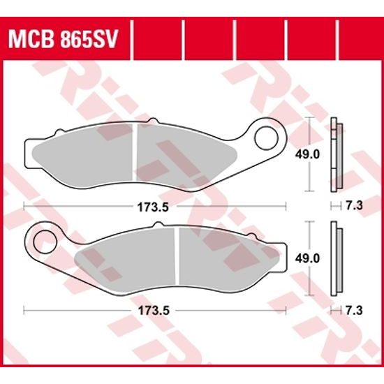 Brzdové destičky MCB865SV