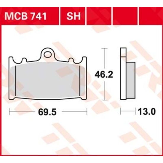 Brzdové destičky MCB741SH
