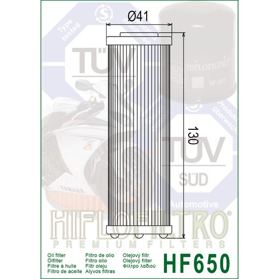 Olejový filtr HF650 KTM