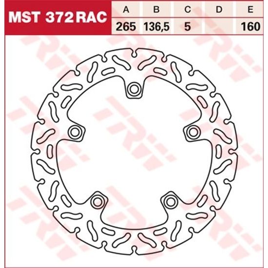 RACING Brzdový kotouč MST372RAC