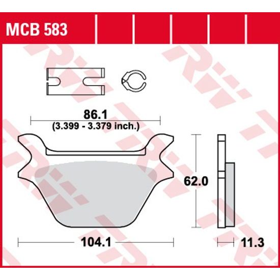 Brzdové destičky MCB583