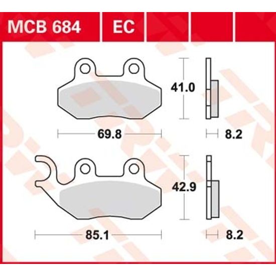 Brzdové destičky MCB684EC