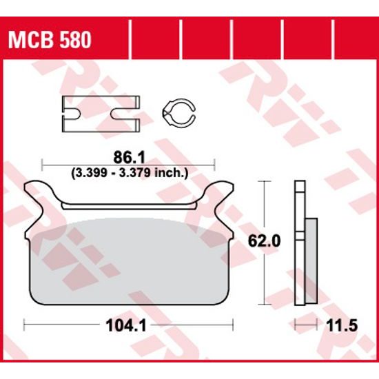 Brzdové destičky MCB580