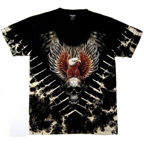 Triko svítící surviver - Orel na lebce