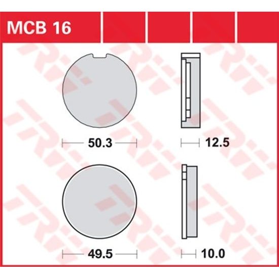 Brzdové destičky MCB016