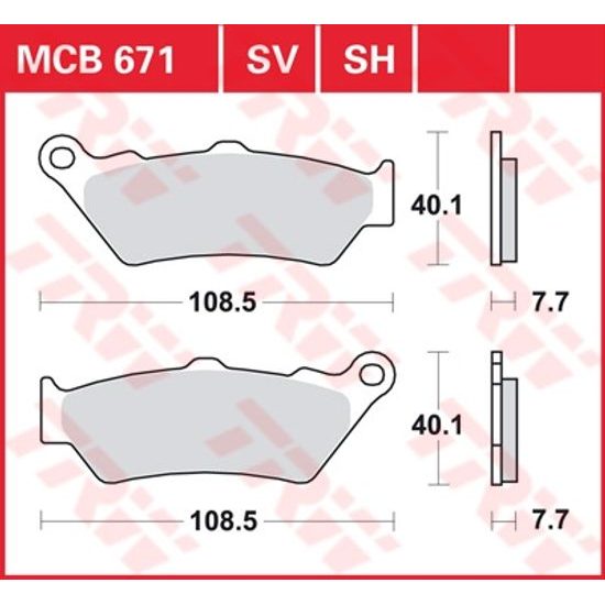 Brzdové destičky MCB671SV