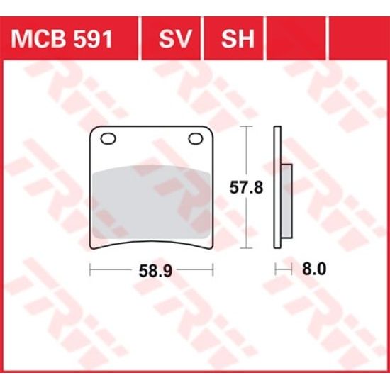 Brzdové destičky MCB591SV