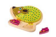 O-OOPS Happy Puzzle! - Zvířátkové dřevěné puzzle na desce 9ks - Hedgehog