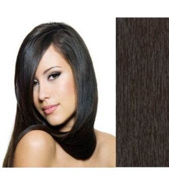 MICRO RING 100% Indické vlasy k prodloužení REMY, hnědo-černá 46,55cm