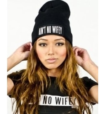 Krasaprozeny.cz - čepice Beanie AN'T NO WIFEY black - Šály, čepice - DÁMSKÁ  MÓDA