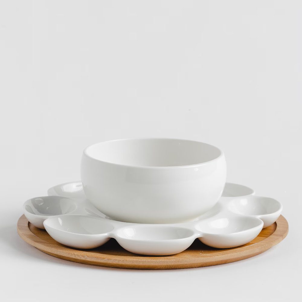 HOME & YOU Talíř na vejce - bílá