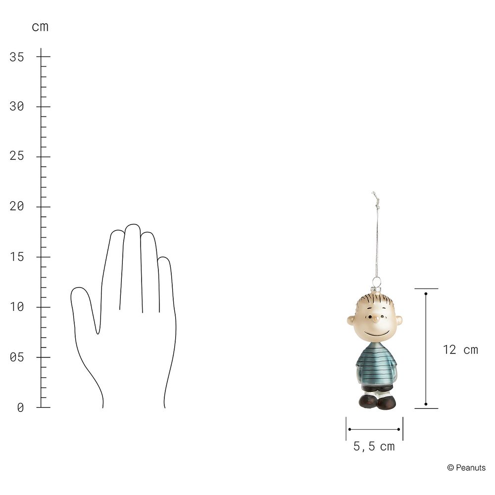 PEANUTS Skleněná ozdoba figurka Linus (obrázek 4)