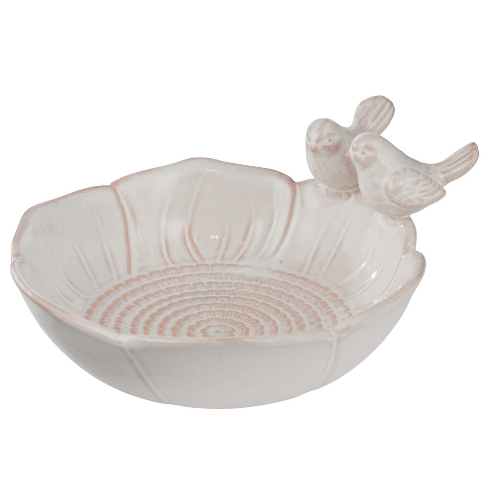 BIRDS PLACE Ptačí pítko 15 cm - bílá