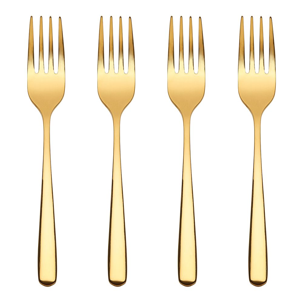 QUEENS Dezertní vidličky set 4 ks - zlatá