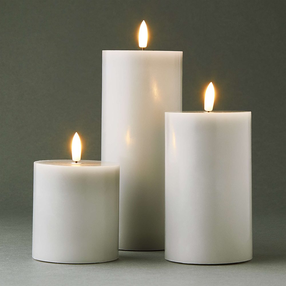 NORDIC LIGHT LED Svíčky 3 ks - šedá (obrázek 3)