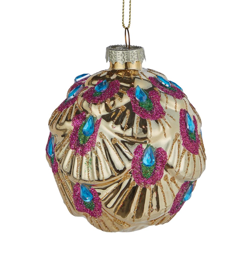 HANG ON Koule "Jolly & Bright" 8 cm - zlatá