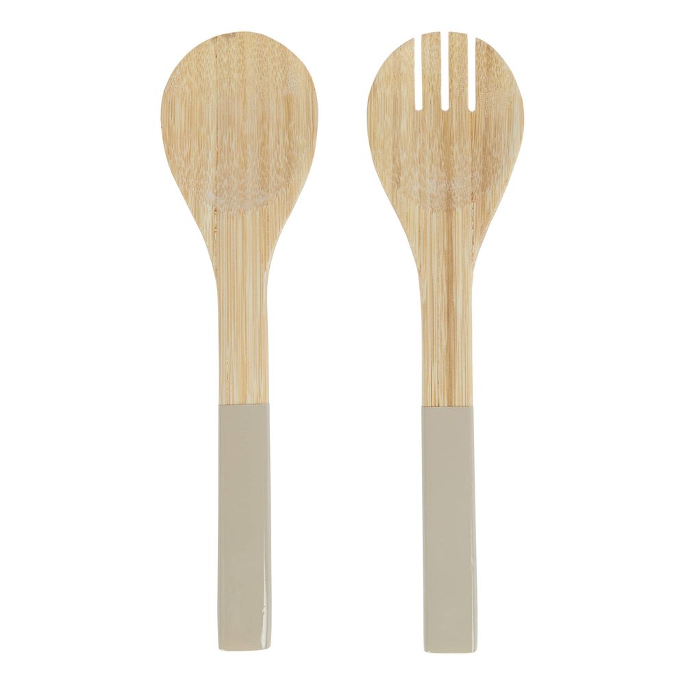 BAMBOO Bambusový příbor na salát 2 ks - béžová