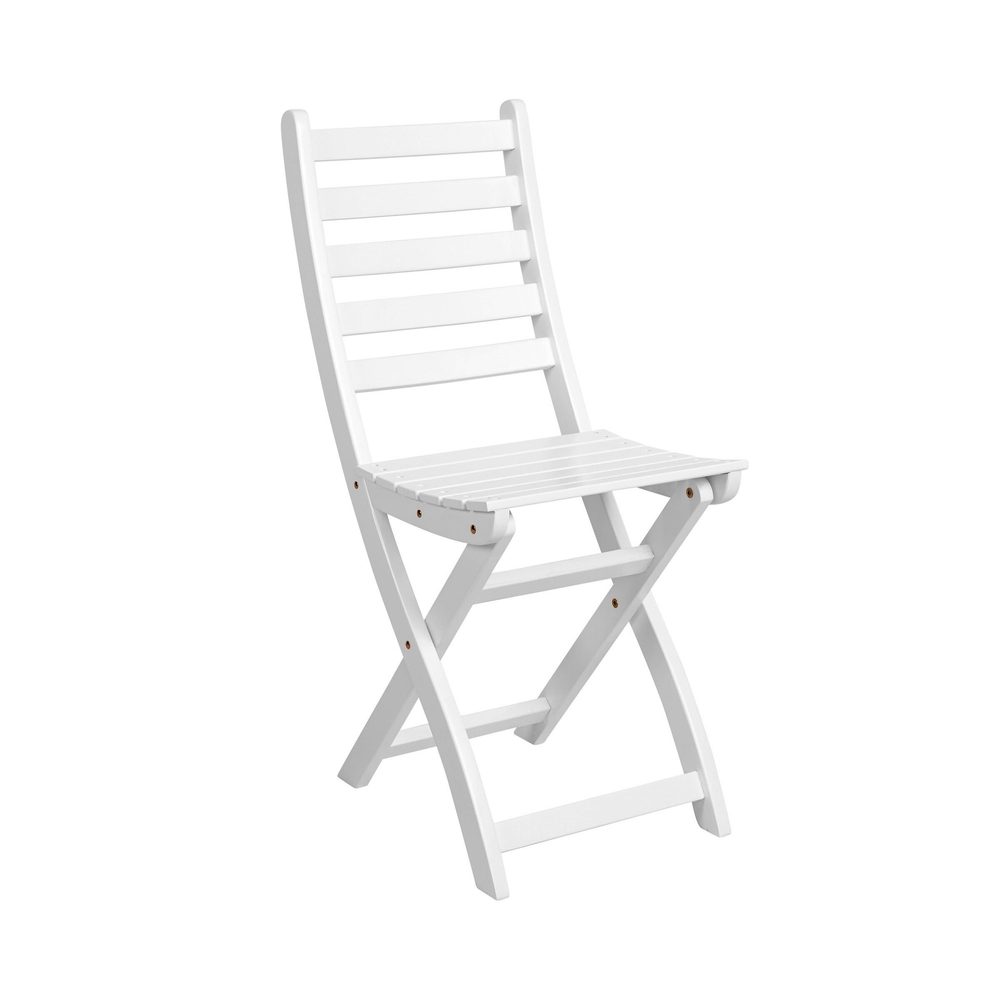 Fotografie LODGE Skládací židle bílá, 2 kusy