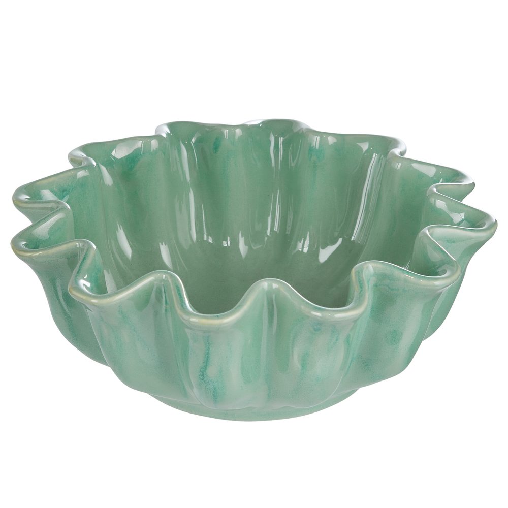 Fotografie MIRA Dekorační mísa 20 cm - tyrkysová