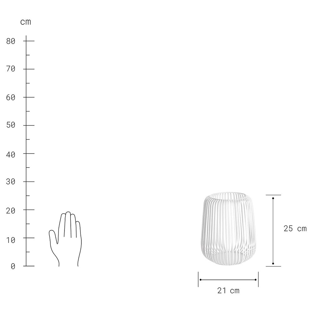 COCOON Lucerna 25 cm - bílá (obrázek 4)
