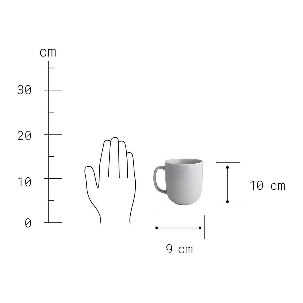 CASA NOVA Hrnek s ouškem 400 ml - šedá (obrázek 7)