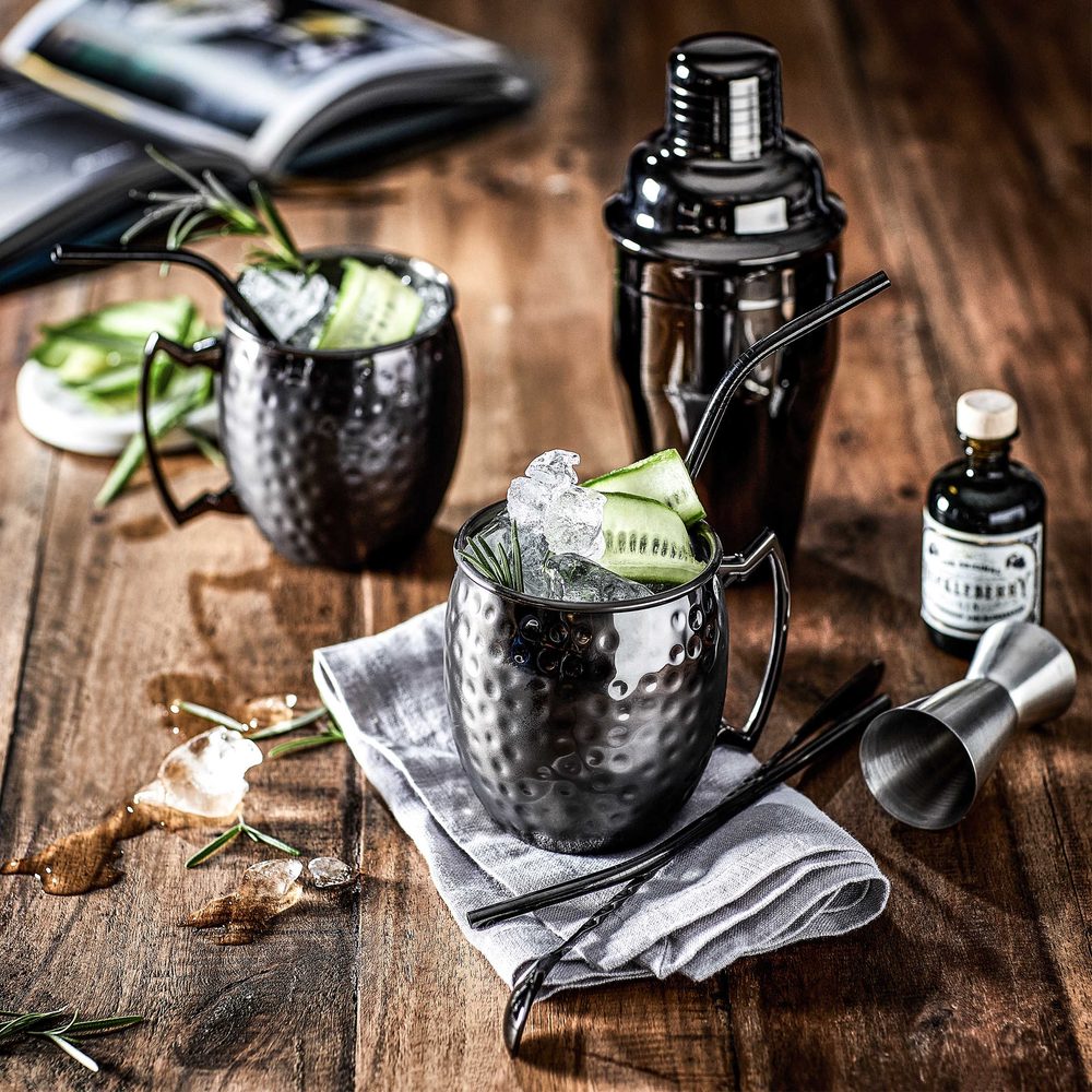 MOSCOW MULE Hrnek tepaný 470 ml - černá (obrázek 3)