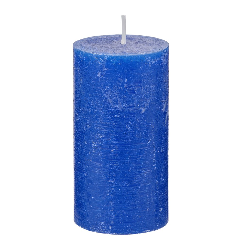 RUSTIC Svíčka 13 cm - modrá
