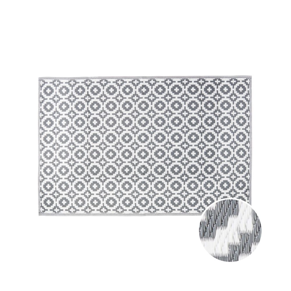 Fotografie COLOUR CLASH Venkovní koberec mozaika 150 x 90 cm - šedohnědá
