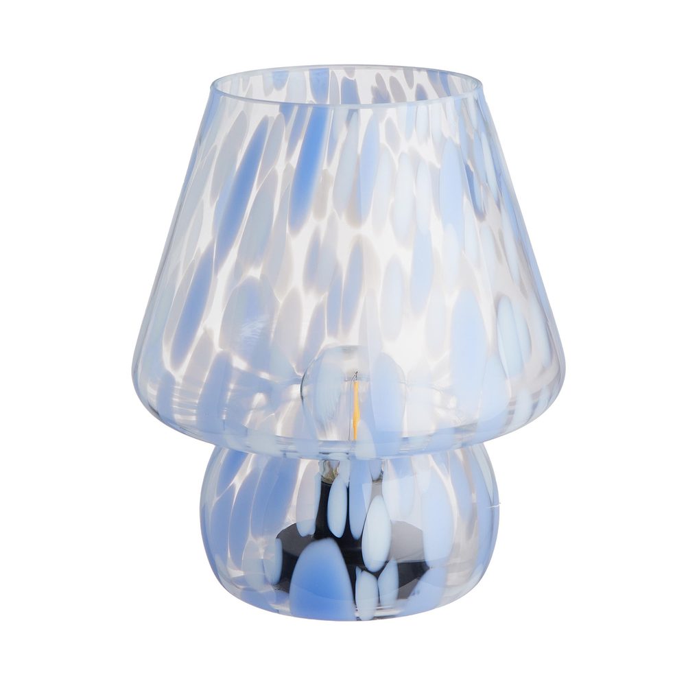 MISS MARBLE LED Lampa 20,5 cm - sv. modrá/bílá