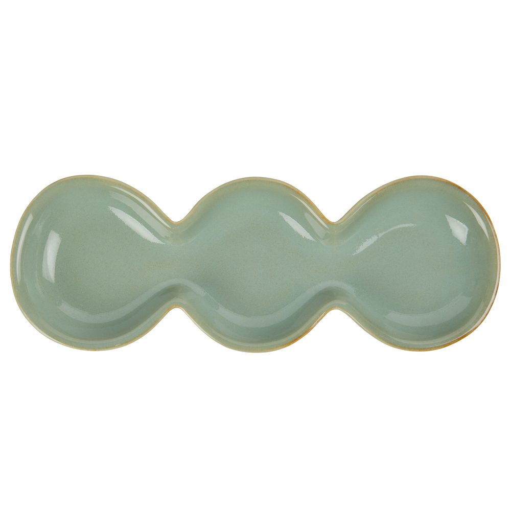 Fotografie ORGANICS Dekorační talíř 18 x 7 cm - zelená