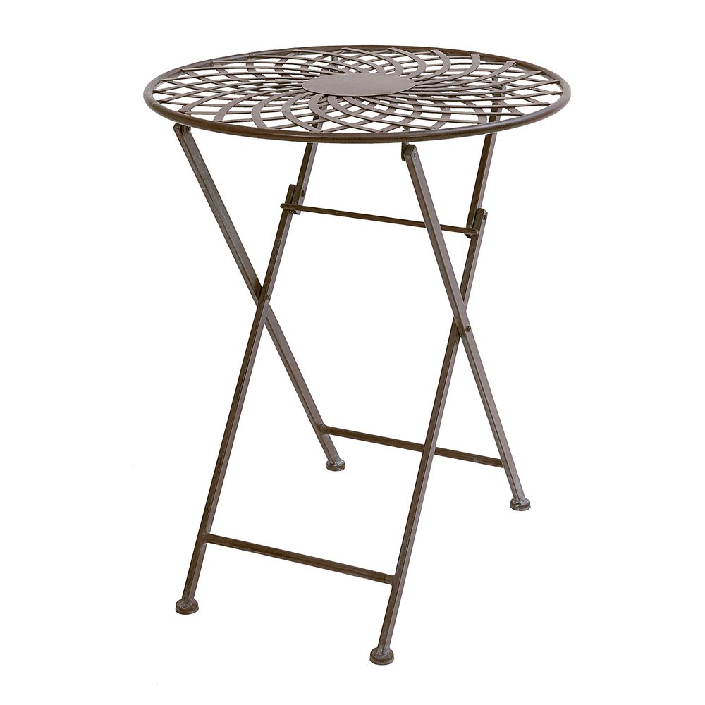 MANDALA GARDEN Zahradní stůl 58 cm - tm. hnědá