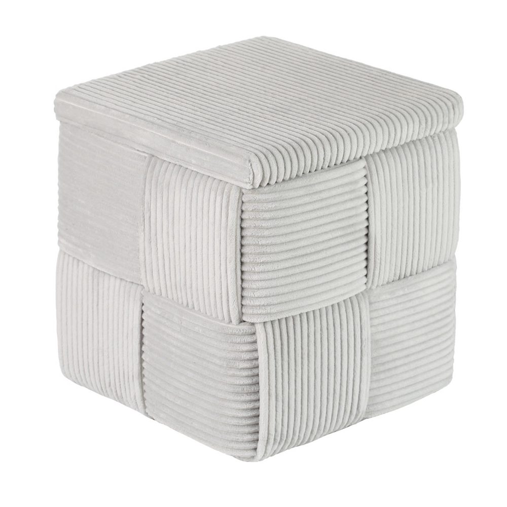 TOTEM Sedák manšestrový s úložným prostorem - sv. šedá