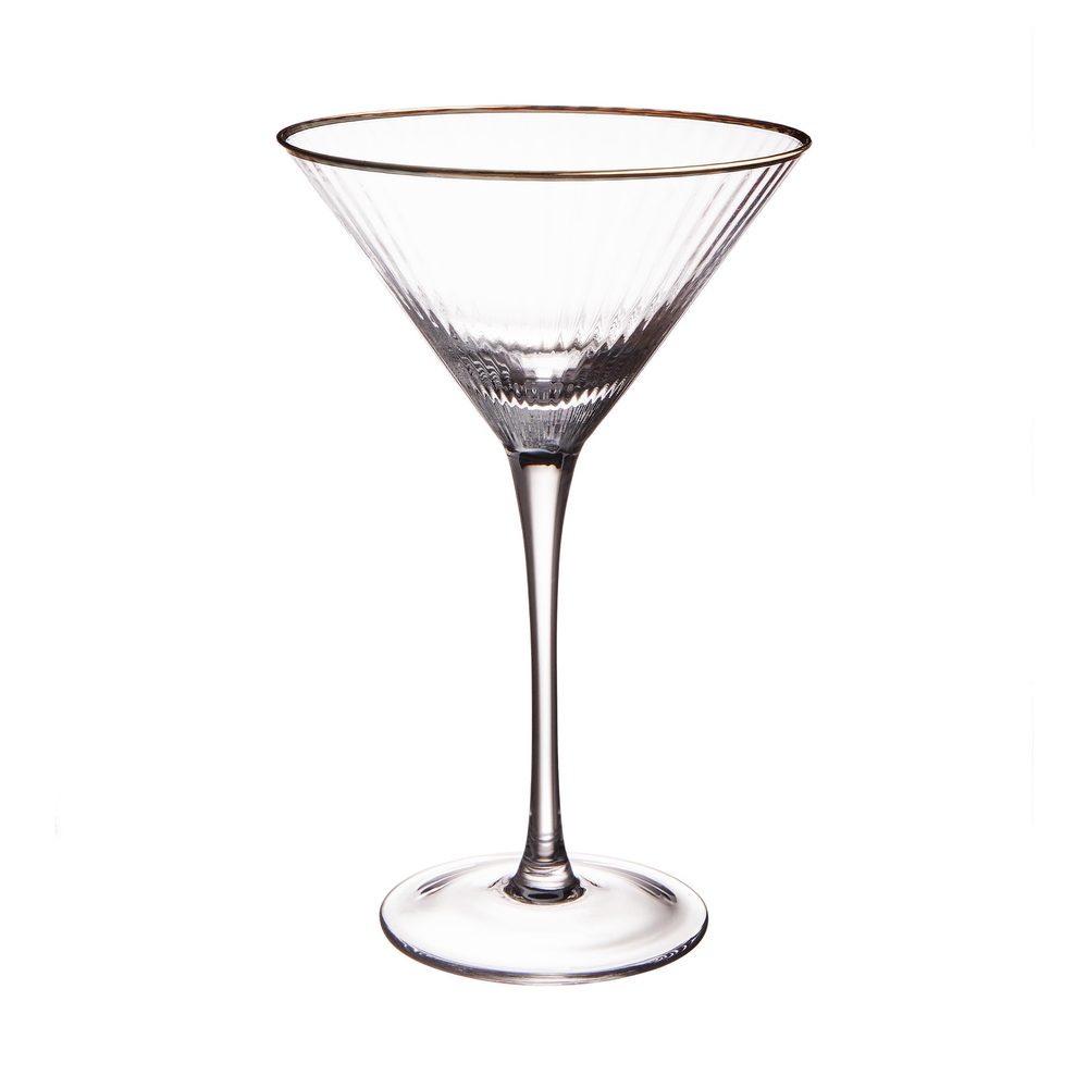 Fotografie GOLDEN TWENTIES Sklenice na martini se zlatým okrajem 300 ml